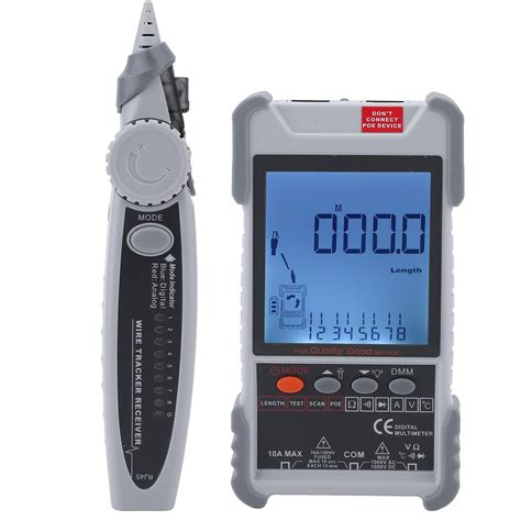Network Cable Tester, 500m Digital Ethernet Tester Ethernet Cable Tester Cable Tester Coax Cable ...