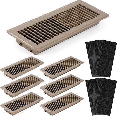 Blulu 30 Pcs Floor Vents Register with Air Vent Filters 4" x 10" Set ...
