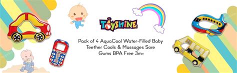 Toyshine Newborn Plastic Pack Of 4 Aquacool Water-Filled Baby Teether ...