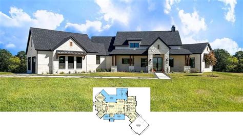 Cabin Style Single-Story 3-Bedroom Home with Wraparound Porch and Open ...