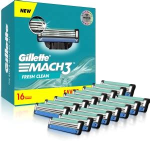 Gillette Mach3 Shaving Blades for Men with Micro Fin Skin Guard - Price ...