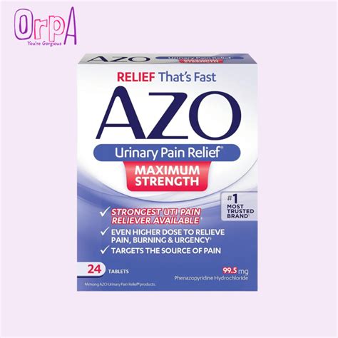 AZO Urinary Pain Relief Maximum Strength – 24 Tablets - Orpa