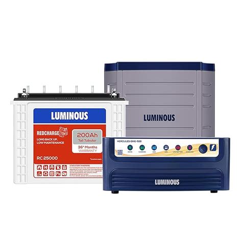 Luminous Hercules 1500 Inverter & RC25000 Battery Combo with Trolley