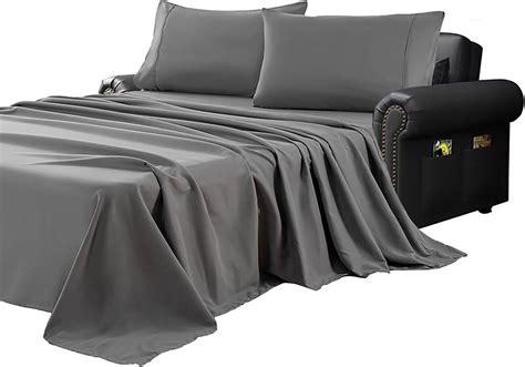 Amazon.com: PLUSHY COMFORT Luxury Full Sleeper Sofa Sheet Set, in 100% ...