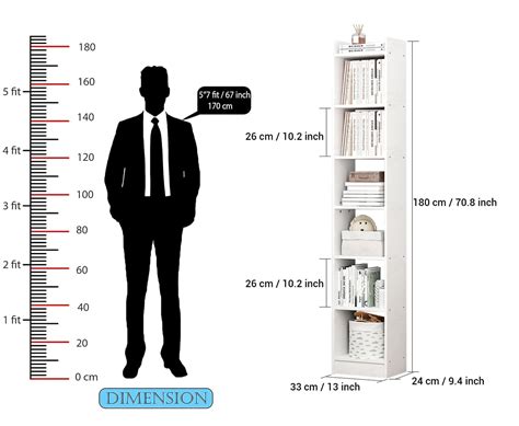 Lukzer 6 Layer Engineered Wood Bookshelf Multipurpose Rack (MR-005/Whi