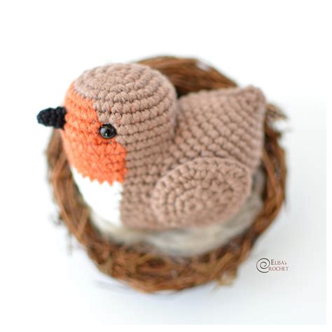 Crochet Robin Pattern-Free 的图像结果