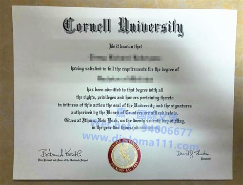 办理一份Cornell毕业证是什么体验，展示康奈尔大学文凭学历细节图