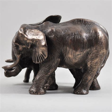 Family of Elephants Cold Cast Bronze Sculpture - Prezents.com
