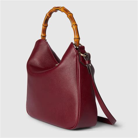 Borsa a spalla Gucci Diana misura media in pelle Rosso Ancora | GUCCI ...