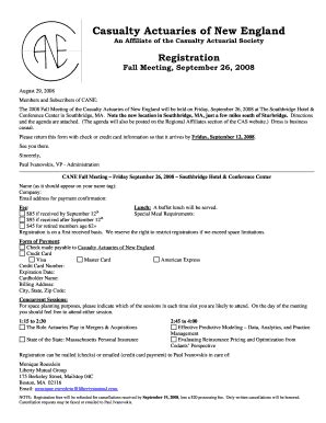 Fillable Online casact Meeting Registration - Casualty Actuarial ...