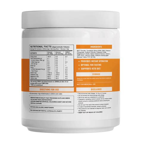 Wellcore Electrolytes Orange Zero Sugar Powder — Wellversed