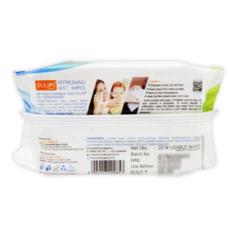 Tulips Refreshing Magnolia Fragrance Wet Tissues (20 Pulls) : Buy ...