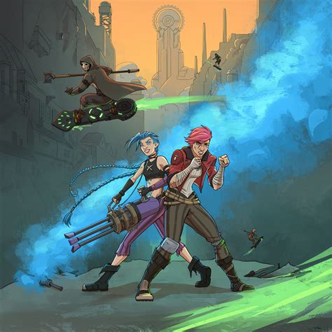 ArtStation - Arcane - Jinx, Vi & Ekko