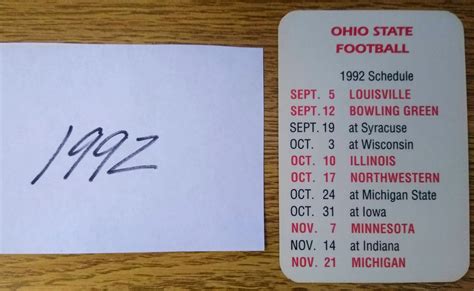 Ohio State Football Schedule Printable - All Worksheets
