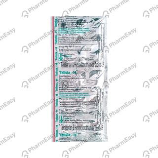 Telista H 40mg Strip Of 10 Tablets: Uses, Side Effects, Price & Dosage ...