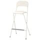 FRANKLIN bar stool with backrest, foldable, counter height white/white ...