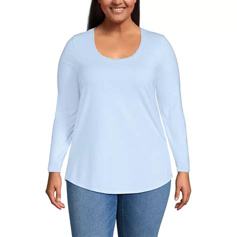 Plus Size Lands' End Long Sleeve Power Performance Tunic Tee