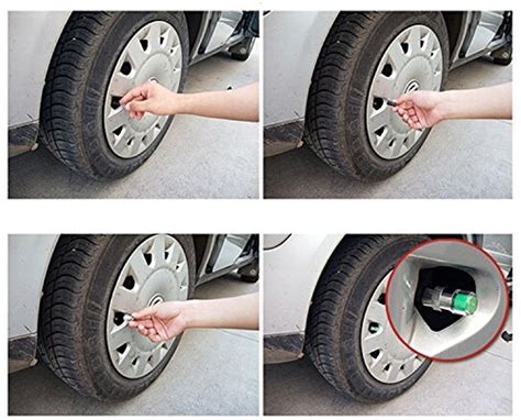 4PCS Car Styling 2.2bar 32PSI Car Tyre Tire Pressure Valve Stem Caps ...