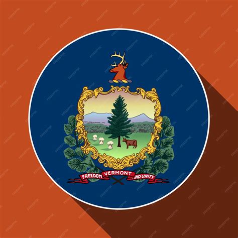 Premium Vector | Vermont state flag Vector illustration