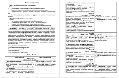 Самообразование. Тема: Экологическое воспитание. Старшая группа купить ...