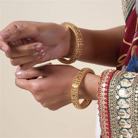 latest gold plated bangles for girls | artificial bangles set online ...