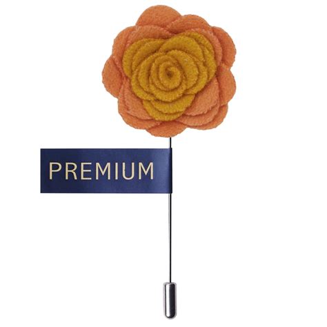 Buy Graceful Bloom Yellow & Peach Colored Brooch / Lapel Pin for Men ...