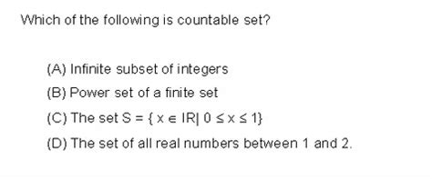 Set Theory & Algebra: ACE-MockTest:-Countable Set
