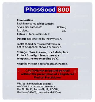 Phosgood 800 Mg Tablet 10 - Uses, Side Effects, Dosage, Price | Truemeds