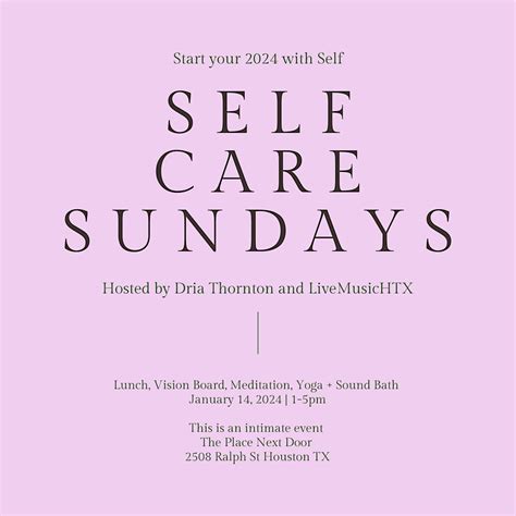 SELF CARE SUNDAYS-LOVE, 14 January 2024 | AllEvents | Online Event