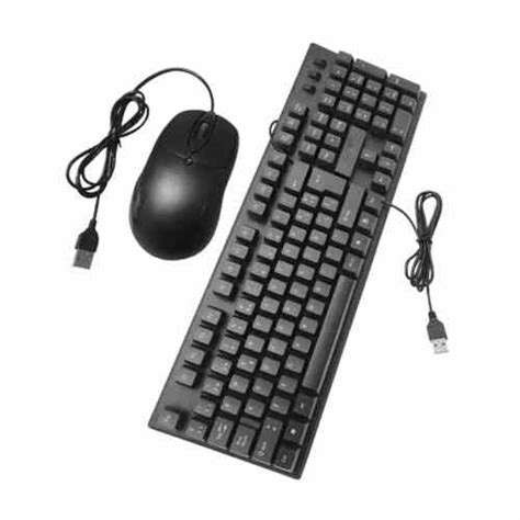 Black Wired Keyboard With Mouse at Best Price in Rajkot | Janki Stationery & Zerox