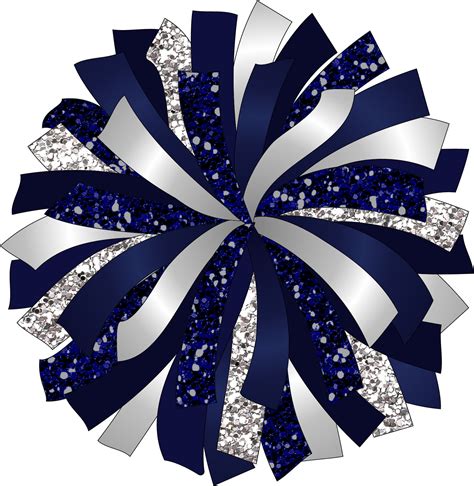 CUSTOM POM - Glitter and Glam Pom Pom Digital Clip Art - Navy and ...