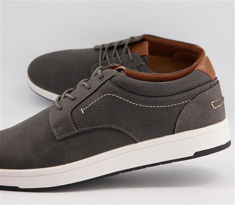 OFFICE Clifton Smart Casual Trainers Grey - Men's Casual Shoes