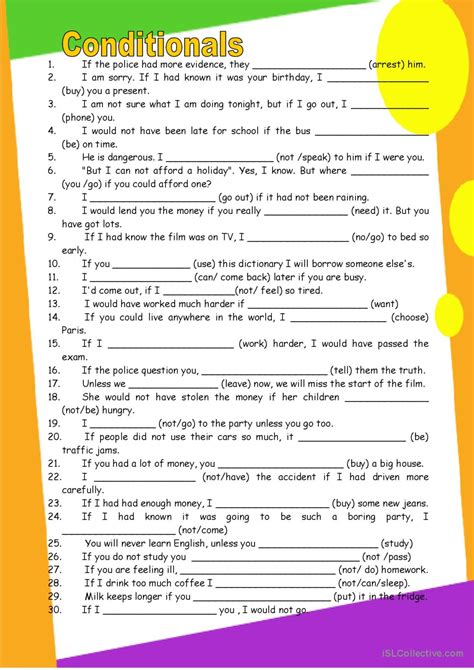 Conditionals ESL 的图像结果