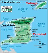 Image result for World Map Showing Trinidad and Tobago