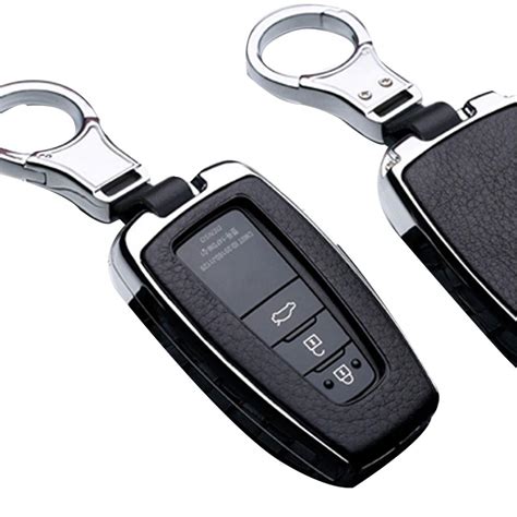 ZHAOZOUL Car Galvanzed Alloy&Leather Key Chain Holder Case Cover for ...