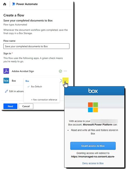 Save your completed documents to Box