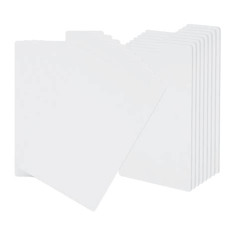 Uxcell Book Dividers with Tab, 11.3x7.3" White Plastic Book Binder ...