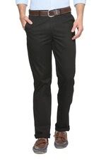 Buy Men Black Solid Regular Fit Formal Trousers Online - 280042 | Peter ...