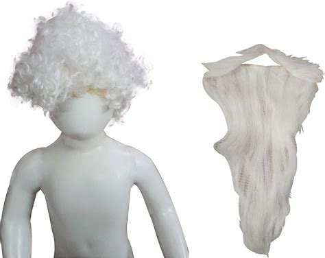 Buy BookMyCostume White Old Man Curly Hair Wig Unisex & BookMyCostume ...