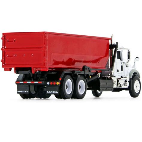 Buy Mack Granite with Tub-Style Roll-Off Container Dump Truck White and ...