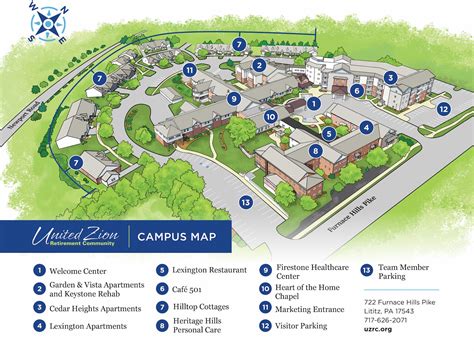 Campus Map - United Zion Retirement Community