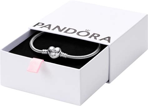 PANDORA Moments Heart Clasp Snake Chain Bracelet - Charm Bracelet ...