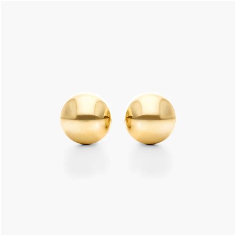 14K Yellow Gold 5mm Ball Stud Earrings-95195y14