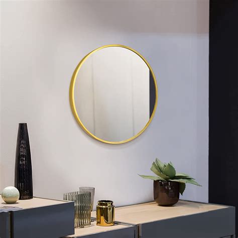 Gold Round Wall Mirror Decor at Sebastian Belbin blog