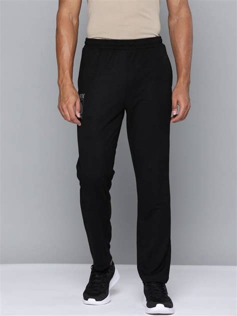 HRX by Hrithik Roshan Solid Men Black Track Pants - Buy HRX by Hrithik ...