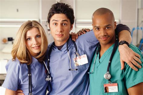 The “Scrubs” revival brings back Sarah Chalke as Elliot Reid, Zach Braff as John "J.D." Dorian and Donald Faison as Christopher Turk.