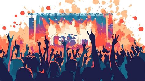 Peinture de concert Vector de dessin isolé | Vecteur Premium généré à ...