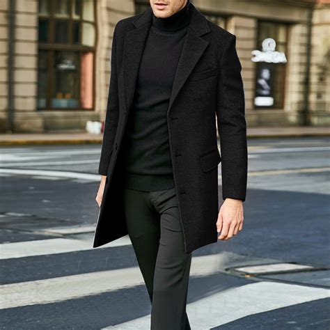 Mens Wool Dress Coat