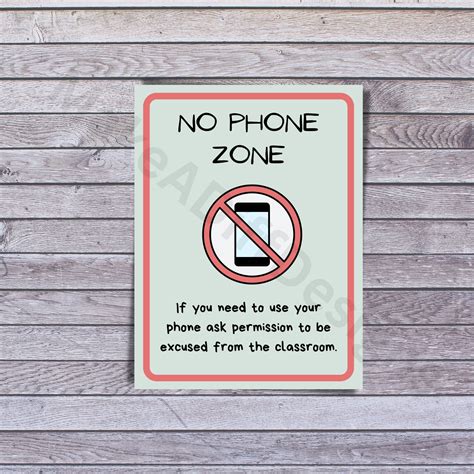 No Cell Phones Sign, High School, Classroom Decor, Classroom Management, Classroom Poster, No ...