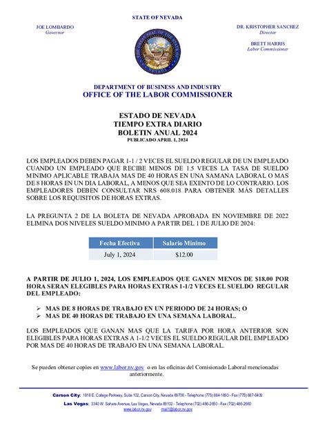 Free Daily Overtime Bulletin (Spanish) 2026